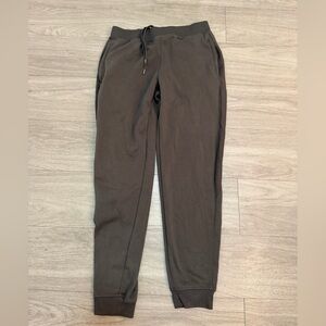 Men's Dark Brown Fleece Jogger Pants - Comfortable Everyday Wear